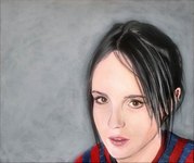 Ellen Page, portrait - 01/10  Acrylique sur toile, 60 x 50 cm