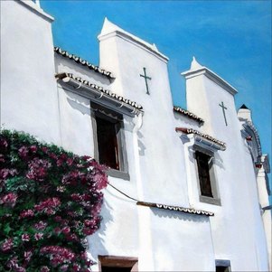 No&euml;l &agrave; Monsaraz 1 02/09, acrylique sur toile, 50 x 50 cm